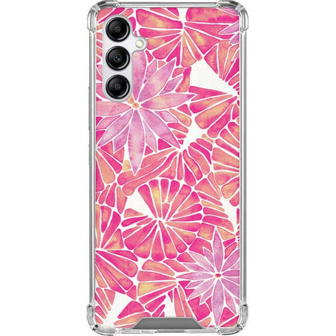 Cat Coq Pink Water Lilies Galaxy A14 5G Clear Case