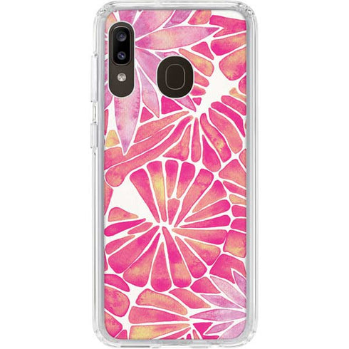 Cat Coq Pink Water Lilies Galaxy A20 Clear Case