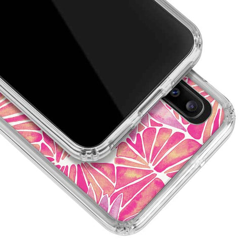 Cat Coq Pink Water Lilies Galaxy A30 Clear Case