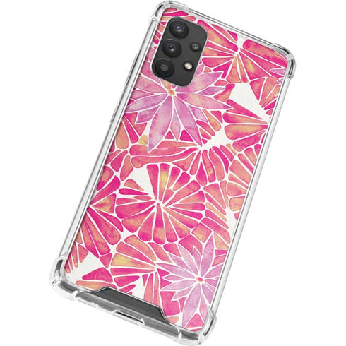 Cat Coq Pink Water Lilies Galaxy A32 5G Clear Case