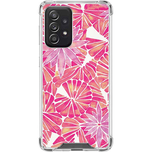 Cat Coq Pink Water Lilies Galaxy A52 5G Clear Case