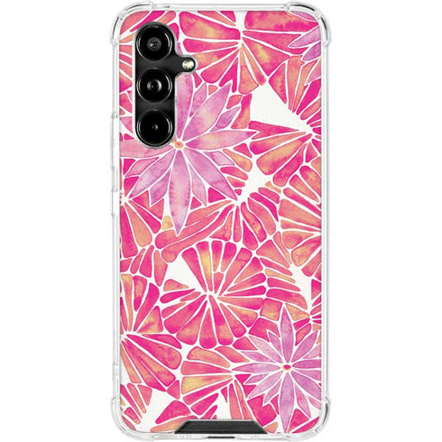 Pink Water Lilies by Cat Coq Galaxy A54 5G Clear Case