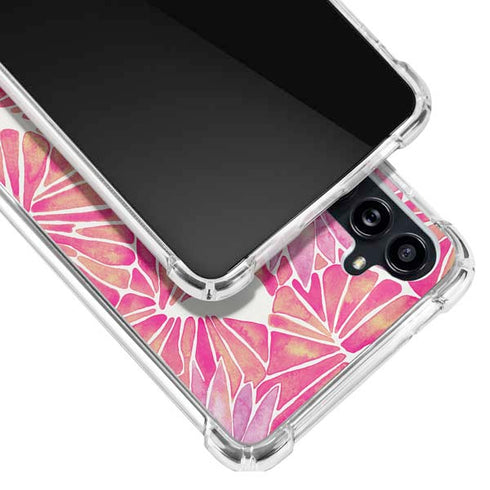 Pink Water Lilies by Cat Coq Galaxy A54 5G Clear Case