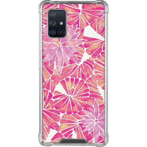 Cat Coq Pink Water Lilies Galaxy A71 5G Clear Case