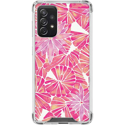 Cat Coq Pink Water Lilies Galaxy A72 5G Clear Case