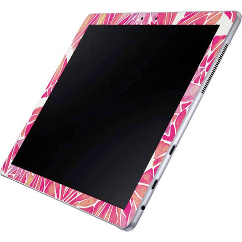 Cat Coq Pink Water Lilies Galaxy Book 12in Skin