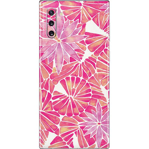 Cat Coq Pink Water Lilies Galaxy Note 10 Skin