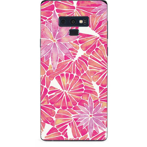 Cat Coq Pink Water Lilies Galaxy Note 9 Skin