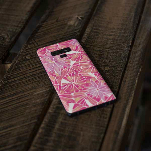 Cat Coq Pink Water Lilies Galaxy Note 9 Skin