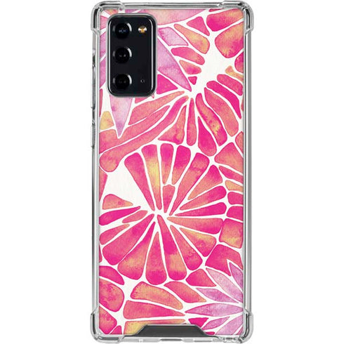 Cat Coq Pink Water Lilies Galaxy Note20 5G Clear Case