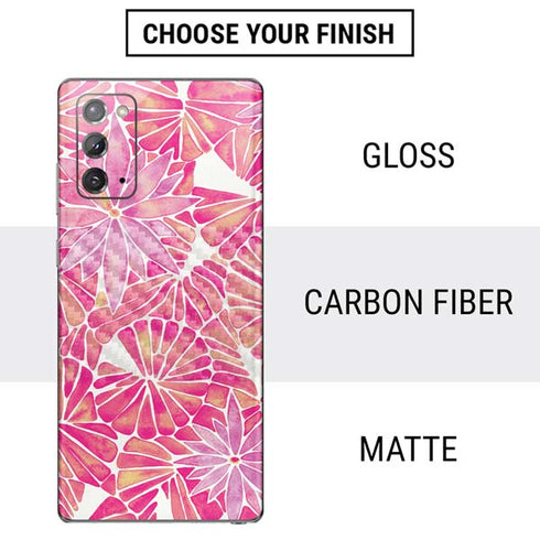 Cat Coq Pink Water Lilies Galaxy Note20 5G Skin