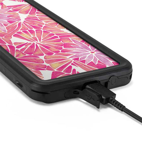 Cat Coq Pink Water Lilies Galaxy S20 Plus Waterproof Case