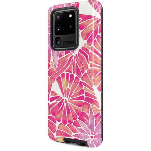 Cat Coq Pink Water Lilies Galaxy S20 Ultra 5G Pro Case