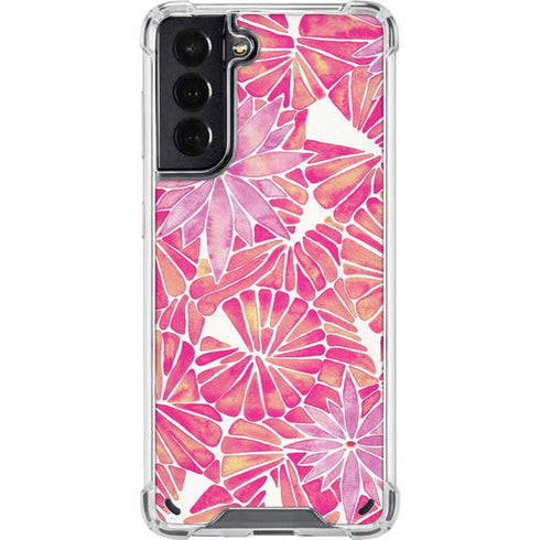 Cat Coq Pink Water Lilies Galaxy S21 5G Clear Case