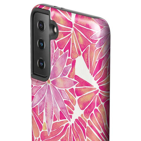 Cat Coq Pink Water Lilies Galaxy S21 FE Pro Case