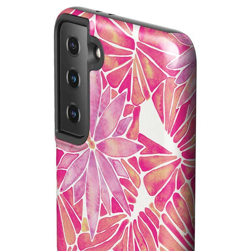 Cat Coq Pink Water Lilies Galaxy S21 Plus 5G Pro Case