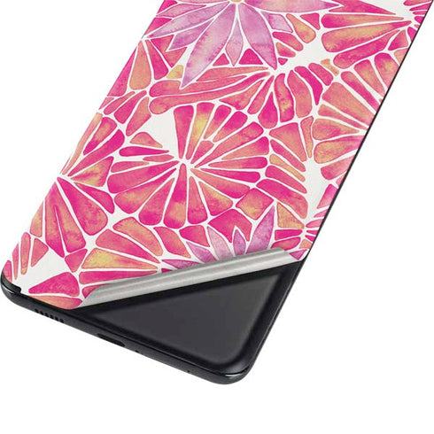 Cat Coq Pink Water Lilies Galaxy S21 Plus 5G Skin