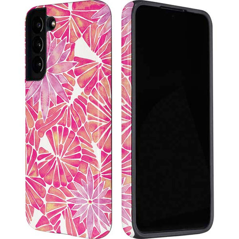 Cat Coq Pink Water Lilies Galaxy S22 Plus Pro Case