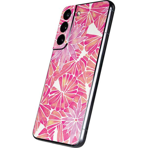 Cat Coq Pink Water Lilies Galaxy S22 Skin