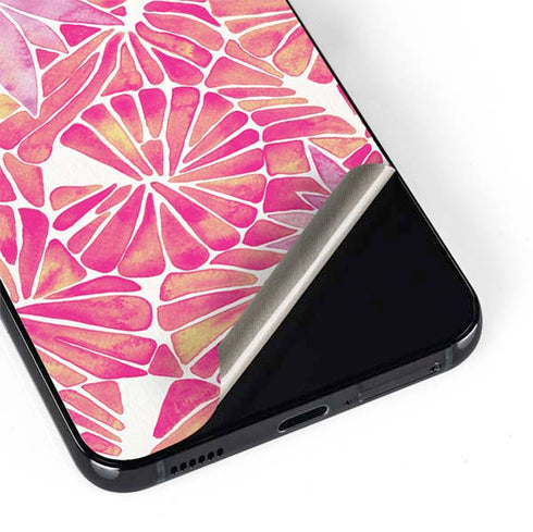 Cat Coq Pink Water Lilies Galaxy S22 Skin