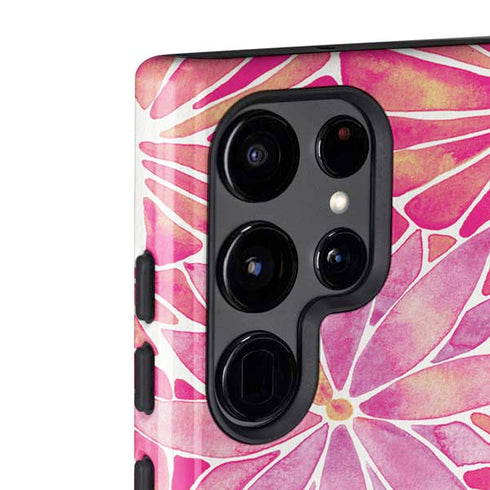 Cat Coq Pink Water Lilies Galaxy S22 Ultra Pro Case