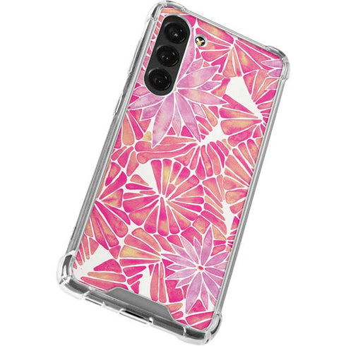 Cat Coq Pink Water Lilies Galaxy S23 Plus Clear Case
