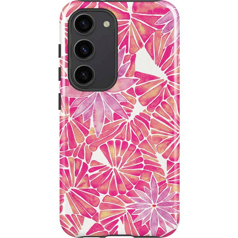 Cat Coq Pink Water Lilies Galaxy S23 Pro Case