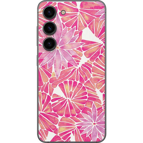 Cat Coq Pink Water Lilies Galaxy S23 Skin