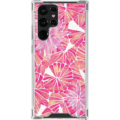 Pink Water Lilies by Cat Coq Galaxy S24 Ultra Clear Case