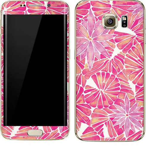 Cat Coq Pink Water Lilies Galaxy S7 Edge Skin