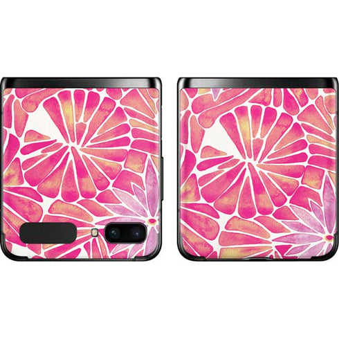 Cat Coq Pink Water Lilies Galaxy Z Flip Skin