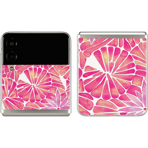 Cat Coq Pink Water Lilies Galaxy Z Flip3 5G Skin