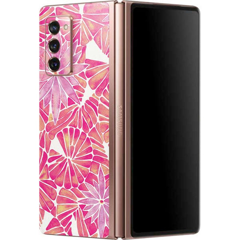 Cat Coq Pink Water Lilies Galaxy Z Fold2 5G Skin