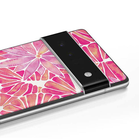 Cat Coq Pink Water Lilies Google Pixel 6 Skin