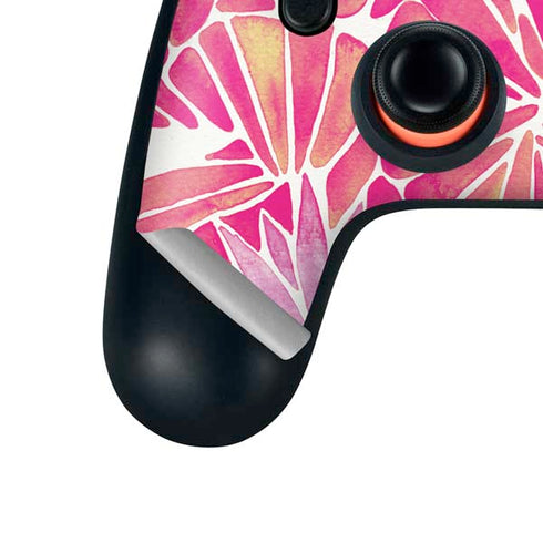 Cat Coq Pink Water Lilies Google Stadia Controller Skin