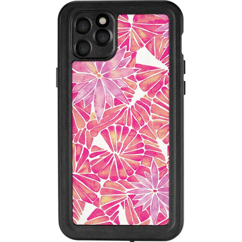 Cat Coq Pink Water Lilies iPhone 11 Pro Max Waterproof Case