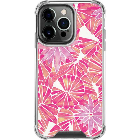 Cat Coq Pink Water Lilies iPhone 13 Pro Clear Case