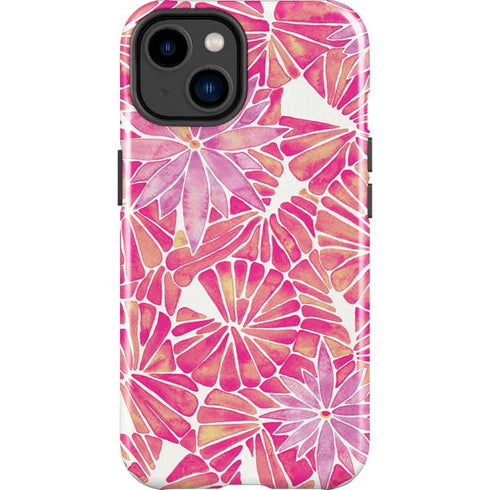 Cat Coq Pink Water Lilies iPhone 14 Plus Impact Case