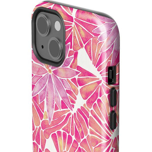 Cat Coq Pink Water Lilies iPhone 14 Plus Impact Case