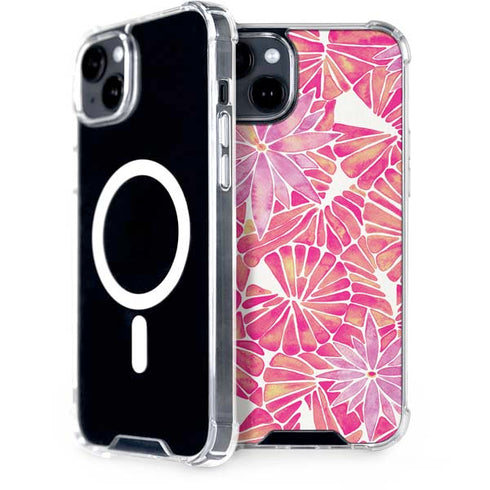Cat Coq Pink Water Lilies iPhone 14 Plus MagSafe Case