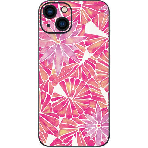 Pink Water Lilies by Cat Coq iPhone 15 Plus Skin