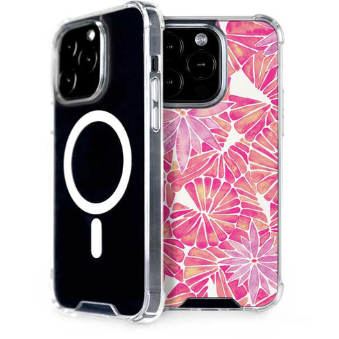 Cat Coq Pink Water Lilies iPhone 14 Pro MagSafe Case