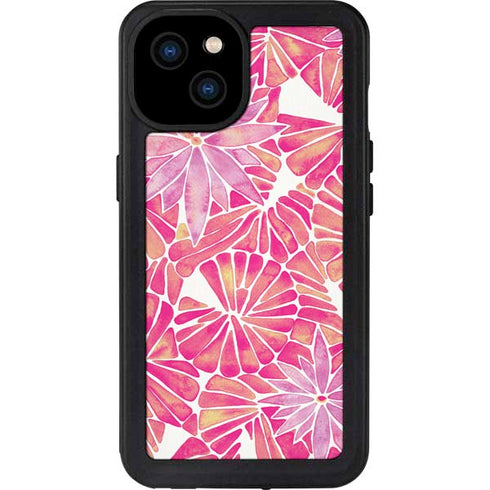 Pink Water Lilies by Cat Coq iPhone 15 Plus Waterproof Case
