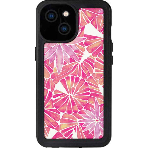 Pink Water Lilies by Cat Coq iPhone 15 Waterproof Case