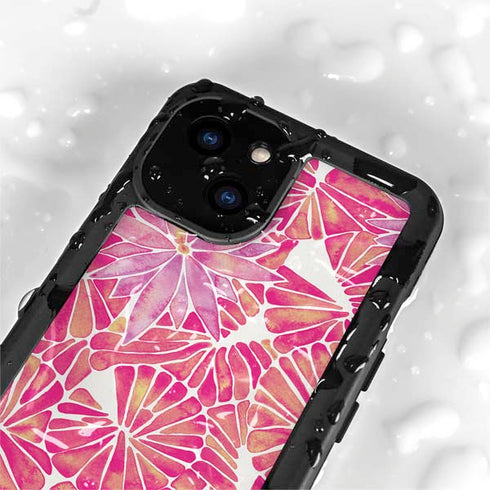 Pink Water Lilies by Cat Coq iPhone 15 Waterproof Case