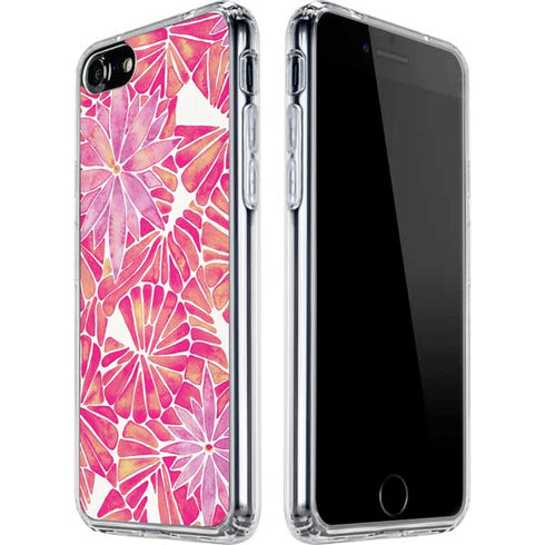 Cat Coq Pink Water Lilies iPhone SE (2nd & 3rd Gen) Clear Case