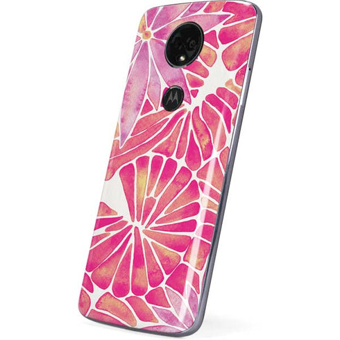 Cat Coq Pink Water Lilies Moto E5 Plus Skin