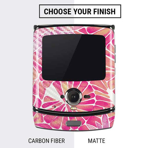 Cat Coq Pink Water Lilies Motorola RAZR Skin