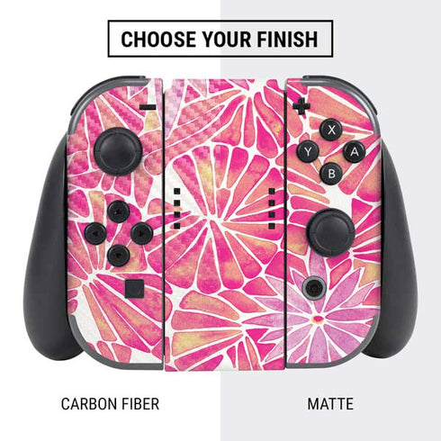 Cat Coq Pink Water Lilies Nintendo Switch Bundle Skin