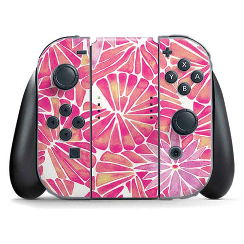 Pink Water Lilies by Cat Coq Nintendo Switch (2017-2021) Joy-Con Controller Skin